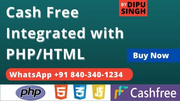 Cash Free Payment Gateway Integration with PHP Buy Now