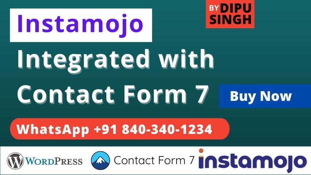 Instamojo Integration with Contact Form 7 WordPress Doc