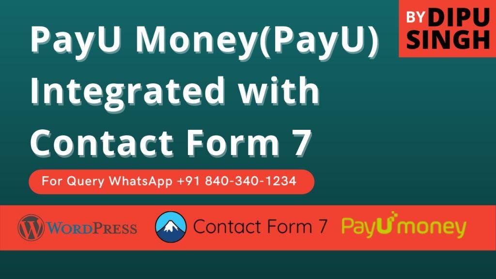 PayU Money Contact Form 7 Documentation